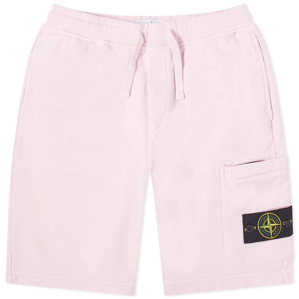Stone Island Men's Garment Dyed Sweat Shorts Pink